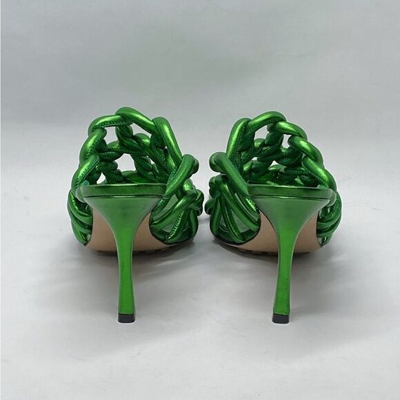 Bottega Veneta Reflection woven metallic leather mules size 38 - Picture 8 of 15